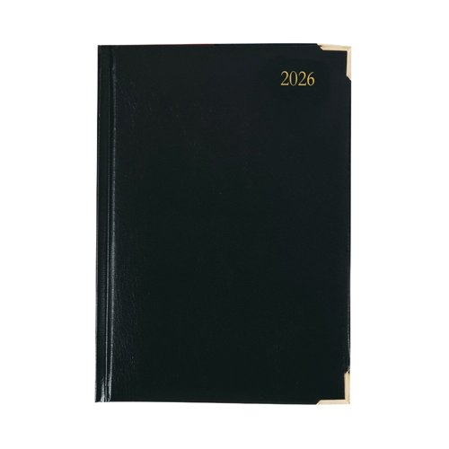 [KFEA41BK] Q-Connect A4 Day Per Page Executive Black 2026 Diary
