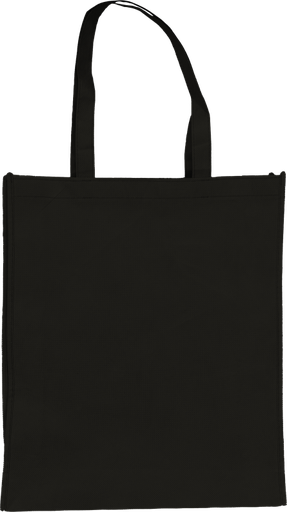 Cotton Shopper Tote Bag 100% Recycled Long Handled Black
