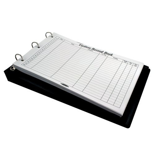 Concord Visitors Record Book Landscape Black Binder