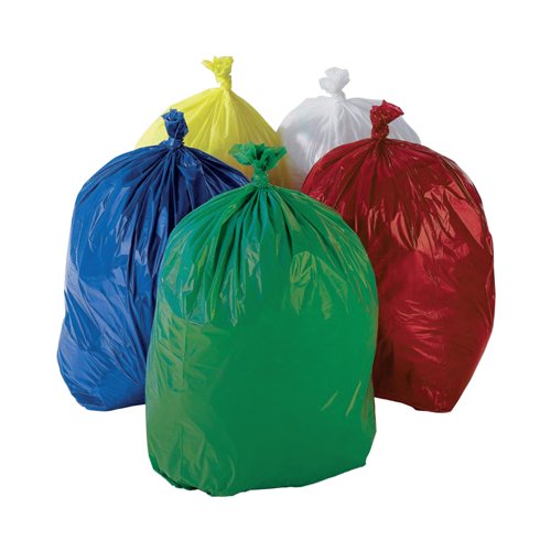 2Work Medium Duty Coloured Refuse Sacks PK200