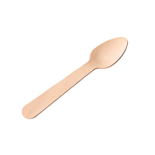 [UTP51314] Economy Disposable Birchwood Teaspoons 11cm PK-100