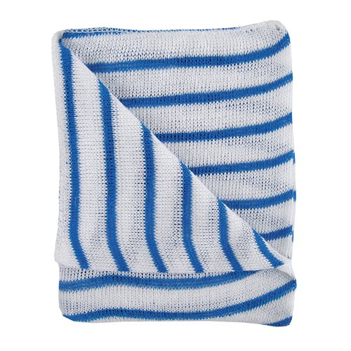 [CNT00120] Contico Hygiene Dishcloths 406x304mm/16x12 Inch Blue/White PK10