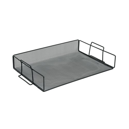 5 Star Mesh Letter Tray Stackable Wide F/S Black | Workline