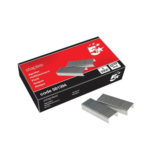 [FS581394] 5 Star Office Staples 24/6 PK5000