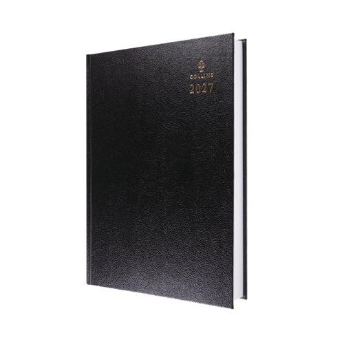 [CD47] Collins A4 Desk Diary Two Pages Per Day Black 2027