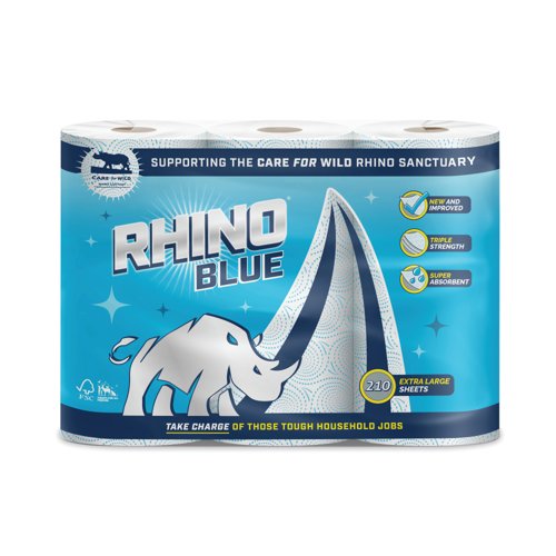 [CPD67217] Rhino Kitchen Roll 3-ply White PK3