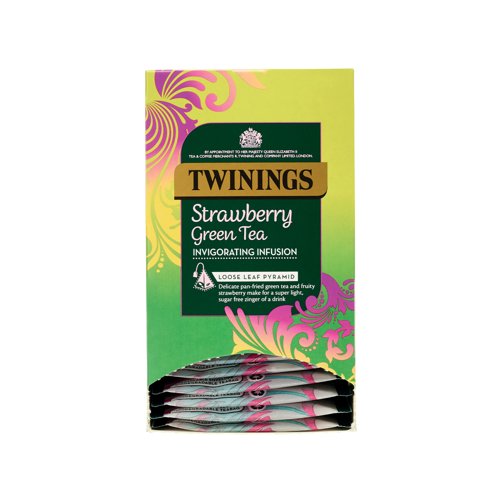 [TQ54975] Twinings Strawberry Green Tea Mesh Tea Bags Envelope PK15