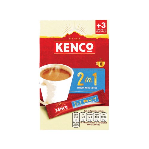 [KS57187] Kenco Smooth White Coffee Sachets 12.4g PK8
