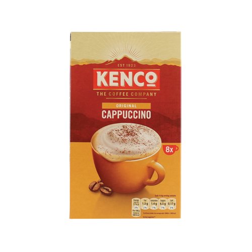 [KS67768] Kenco Cappuccino Sachets 14.8g PK8