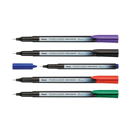 Pentel S40 Pointliners Assorted Colours S40-6 PK6 | Workline