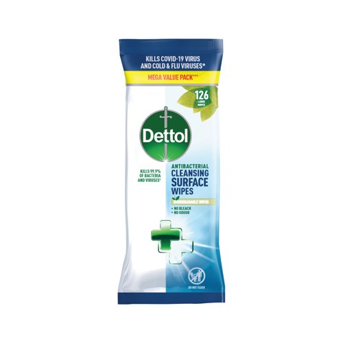 [RK78050] Dettol Antibacterial Cleaning Wipes PK126